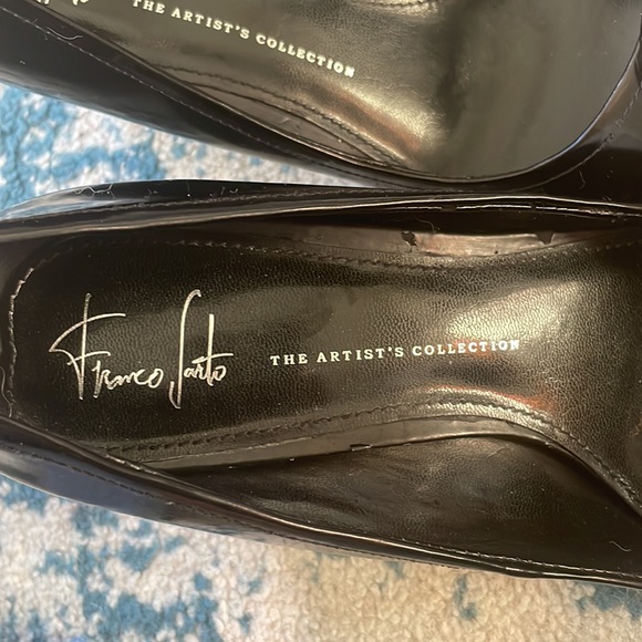 Franco Sarto black peep toe buckle pumps - Picture 5 of 6